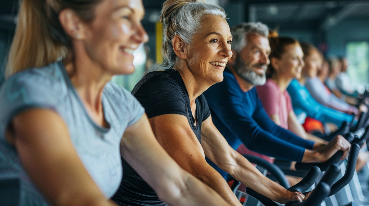 Trenér s klienty různého věku